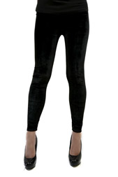 Black Velvet Leggings