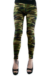 Green Camouflage Leggings