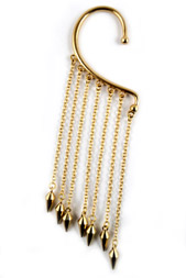 Golden Hanging Ear Cuff with chains