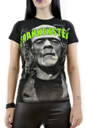Rock Rebel Frankenstein Head Women T-Shirt