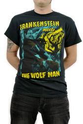 Rock Rebel Frankenstein meets Wolfman T-Shirt